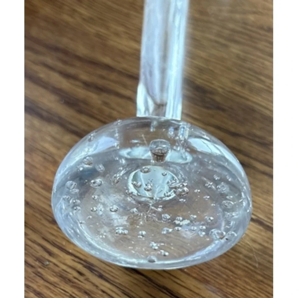Bubbled ball bottom skinny bud vase 9 1/2